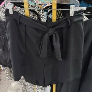 a new day Black High Waist Tie-Front Shorts